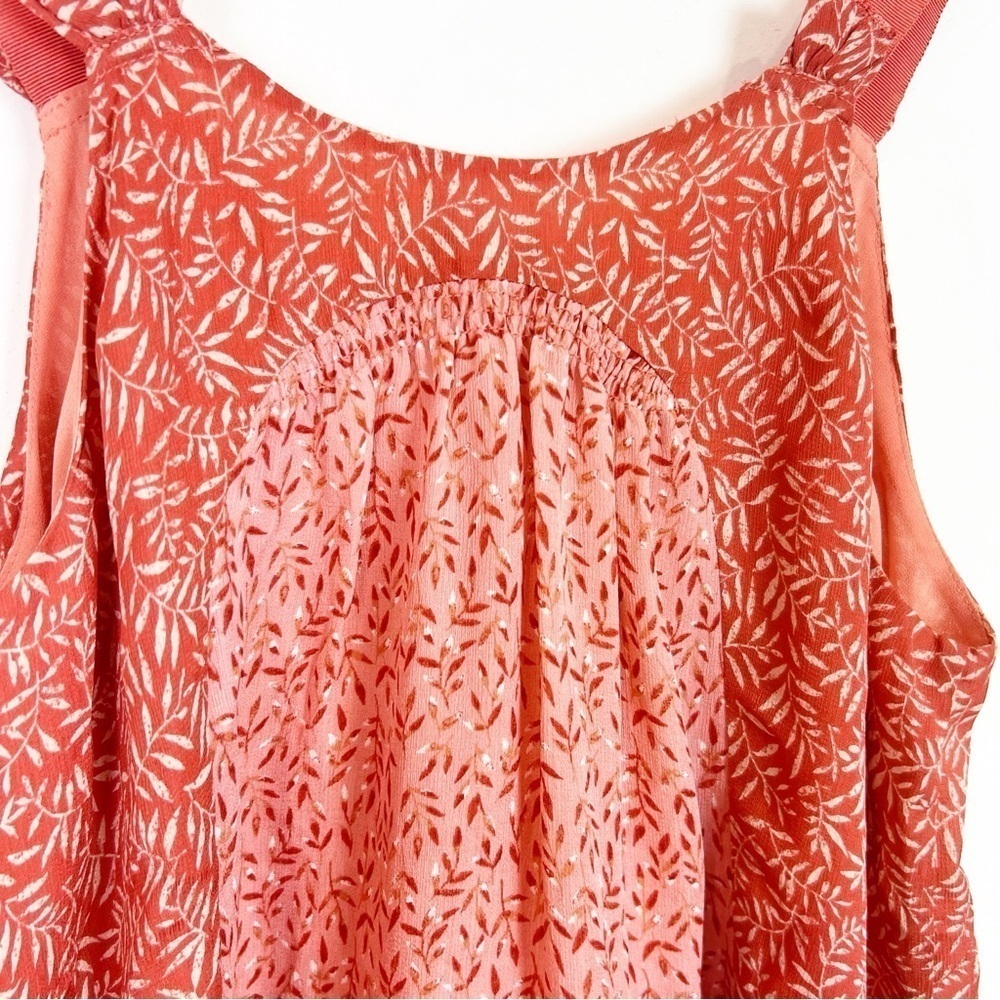 JOIE HIRANI ORANGE PATTERN FLOWY SILK SLEEVELESS TANK TOP WOMENS SZ XS - Picture 6 of 6